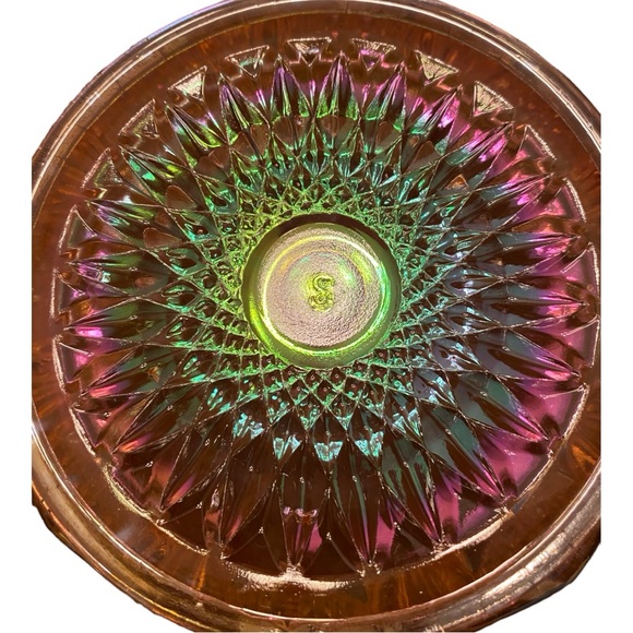 Vintage LE Smith Carnival Glass Bowl mint condition - Picture 8 of 9